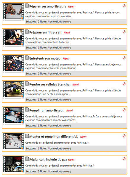 Guides techniques vidéo en ligne.